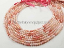 Pink Opal Shaded Faceted Coin Beads